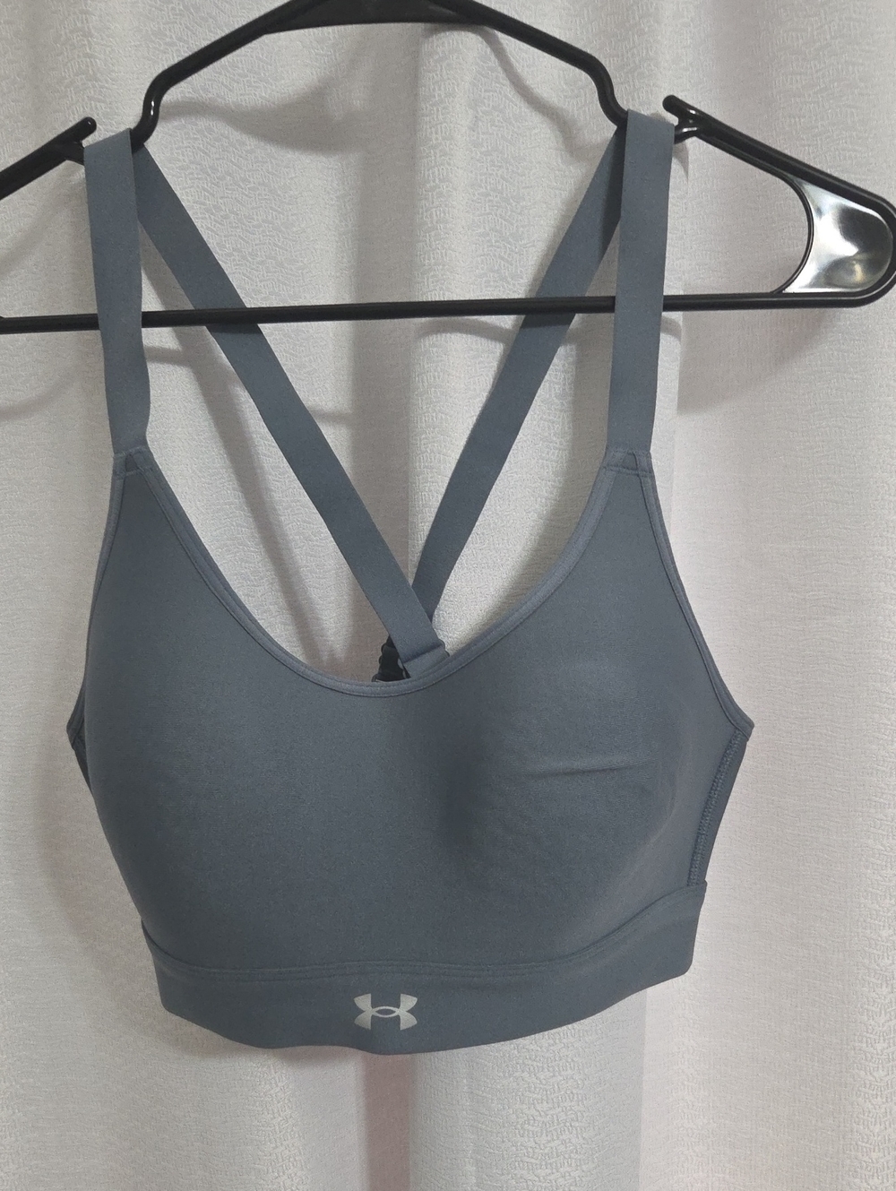 Under Armour Gray Cross-Back Medium-Impact Sports Bra